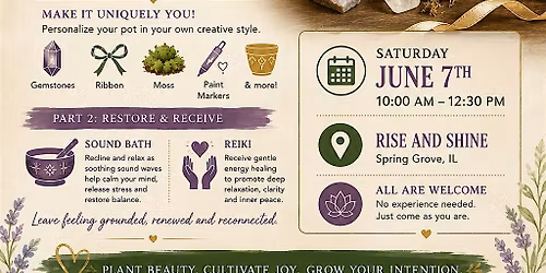 Creating a Sacred Desktop  Garden with a Sound Bath and Reiki Meditation