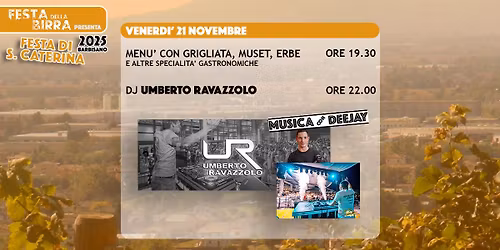 Dj Umberto Ravazzolo alla Festa di S. Caterina 2025