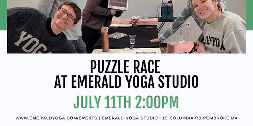 Puzzle Race at Emerald Yoga Studio