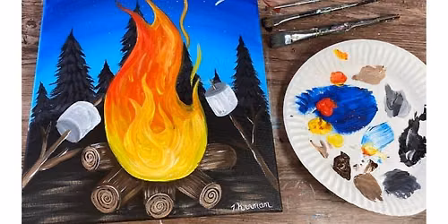 Camp Fire Adult Paint event + Roasty Toasty Dirty Soda