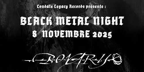 BLACK METAL NIGHT: BOVARY x SUICIDAL MADNESS \/ MELODY MAKER