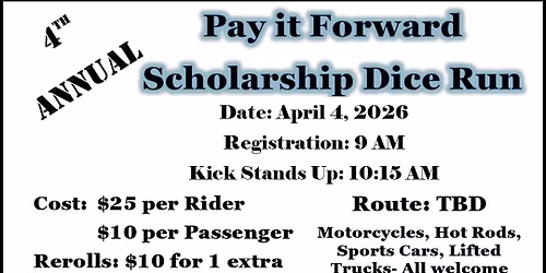 4th Annual Pay it Forward Dice Run