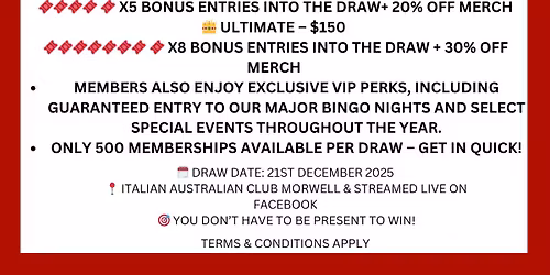GIPPY BINGO LOYALTY & MEMBERS DRAW