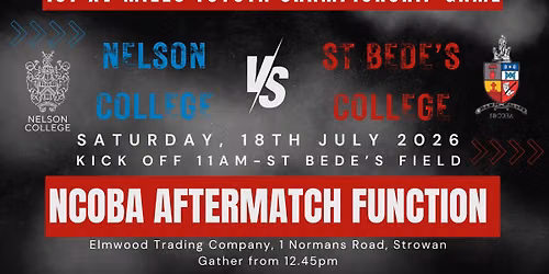 1st XV St Bede's College Game & Aftermatch Function - Christchurch