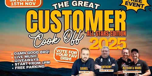 The Great Customer Cook Off 2025 hosted by BBQs and Outdoor (Free Event)