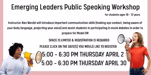 Emerging Leaders Public Speaking Workshop