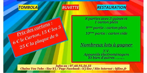 Loto pour l association bj line