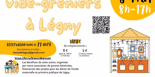 \ud83d\udce2 VIDE-GRENIER \u00c0 L\u00c9GNY - Le sou des \u00e9coles de L\u00e9gny