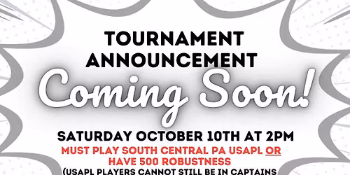 October 10th ???? & Under 9 Ball Scotch Doubles Tournament 