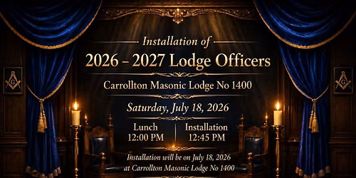 Installation of 2026\u20132027 Lodge Officers