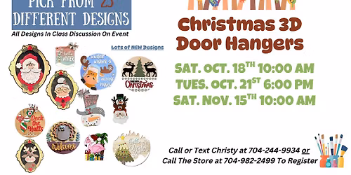 Christmas 3D Door Hangers