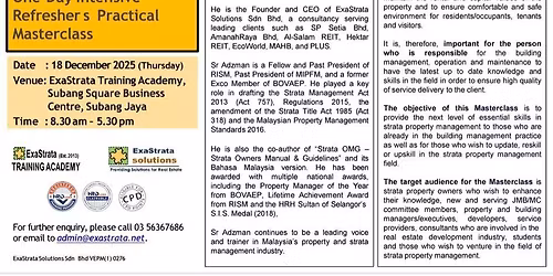 Strata Management Masterclass