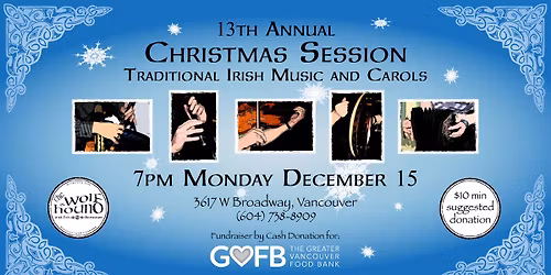 13th Annual Christmas Session - Traditional Irish tunes and sing-a-long Christmas carols