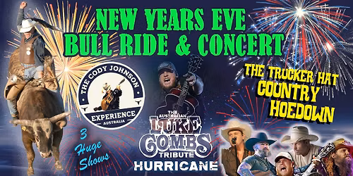 New Years Eve Bull Ride & Concert 2025 - Great Western Hotel