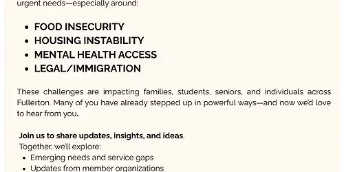 Fullerton Collaborative November General Meeting
