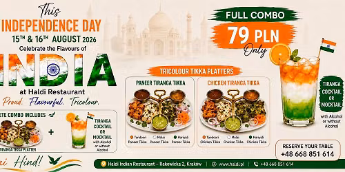 Tiranga weekend in Haldi Rakowicka 2 Indian Restaurant