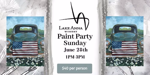 Paint Party at Lake Anna Winery: American Classic