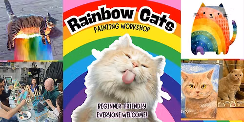 Rainbow Cats - Cat painting workshop for beginners Pride Leiden