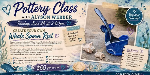 Pottery Class - Whale Spoon Rest