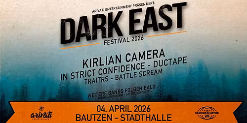 DARK EAST - Festival 2026 \u2022 Stadthalle Bautzen \u2022 04.04.2026