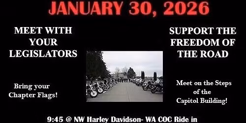 Black Friday- Motorcycle Legislation Day in Washington State