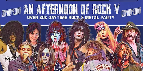 SHEFFIELD An Afternoon of Rock V -Rock\/Metal (30+), 2pm-6:30pm, 13th Feb