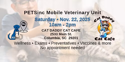 PETSinc Mobile Vet Unit at Cat Daddy Cat Cafe