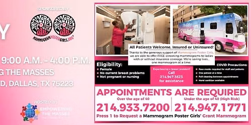 FREE MAMMOGRAMS! DECEMBER 1, 2026 Two-Fer Tuesday hosted by EMPOWERING THE MASSES
