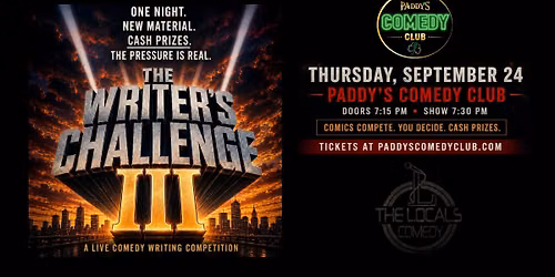 The Comedy Couch Writer's Challenge III with The Locals Comedy