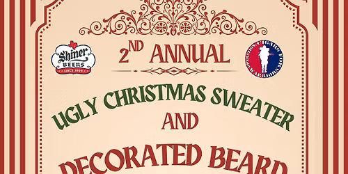 Ugly Christmas Sweater and Decorated Beard Contests