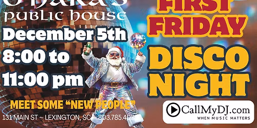 FIRST FRIDAY DISCO NIGHT