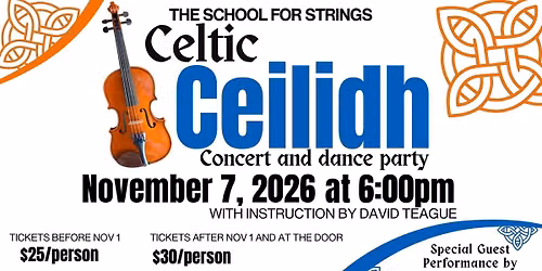 A Ceilidh Fundraiser: An Evening of Celtic Music and Social Dance (Instruction Included!)
