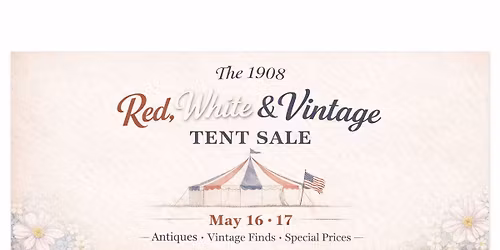 Red, White & Vintage Tent Sale