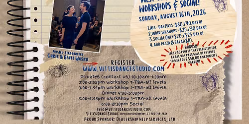 West Coast Swing Workshops & Social — Vitti's Dance Studio