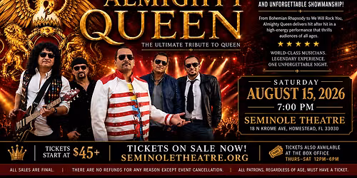 Almighty Queen at The Katharine Hepburn Cultural Arts Center