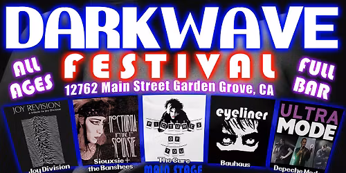 SUN 10\/25\/2026 Dark Wave Festival at Garden Amp, Garden Grove, CA!