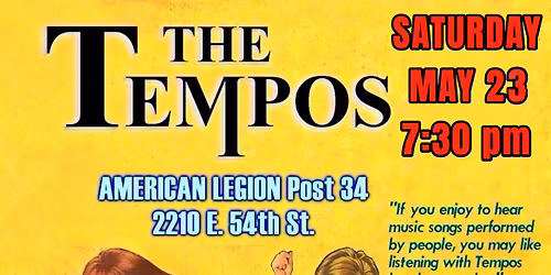 The Tempos LIVE at American Legion Post 34