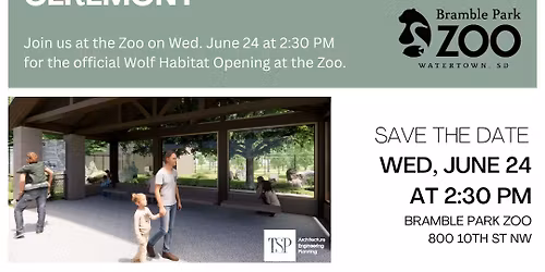 Ribbon Cutting for the New Wolf Habitat