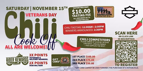 Veterans Day Chili Cook Off