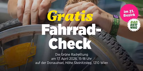 Gratis Fahrrad Check - die Gr\u00fcne Radrettung in Floridsdorf