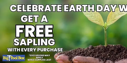 Earth Day Giveaway: FREE Sapling with Every Purchase