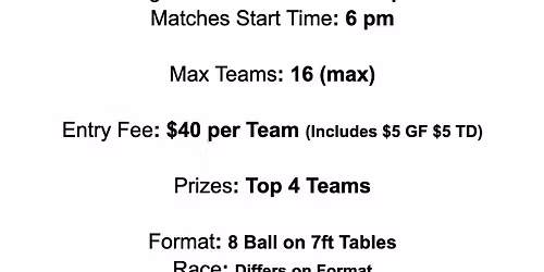 Pooligans Open Weekly Tournament