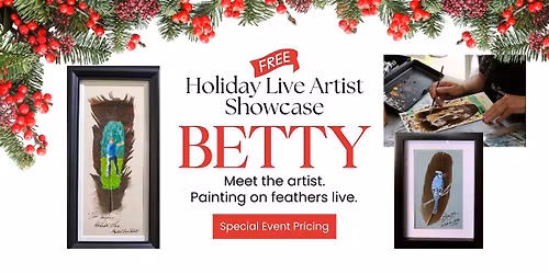 Holiday Live Artist Showcase - Painting on Feathers