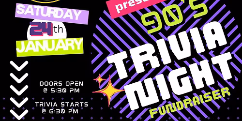 Midwest Lady Rebels 14U 90s Trivia Night Fundraiser.
