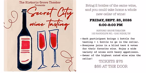 "Secret Cellar" Wine Tasting