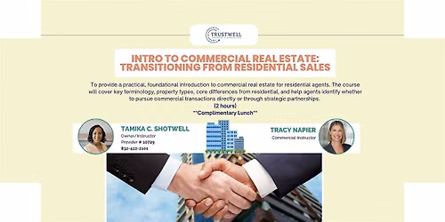 Intro to Commercial Real Estate: Transition from Residential Sales
