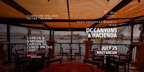 DROC Ride Carbon\/Santiago canyons and lunch on the lake