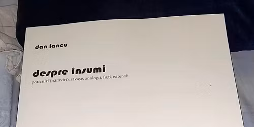 lansare de carte "Despre \u00een\u021beles" - Dan Iancu