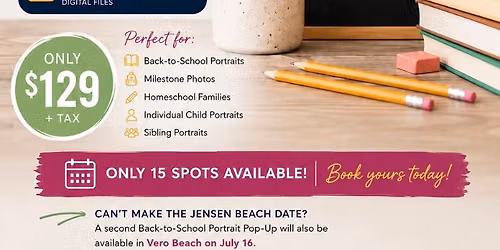 Back-To-School Portrait Pop-Up | Jensen Beach