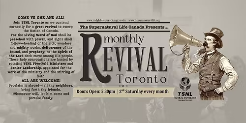 TSNL Toronto Revival | Saturday May 9th